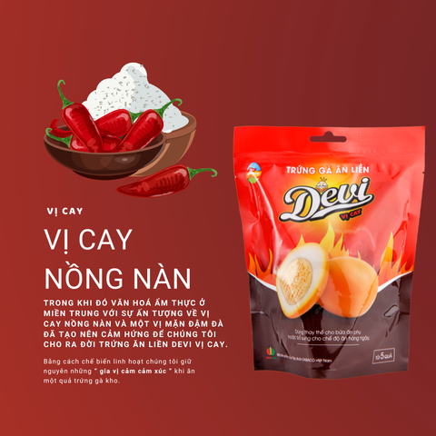  Trứng gà ăn liền Devi túi 5 cay 