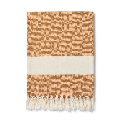 Khăn phủ sofa Damla Organic Cotton Blankets - Màu nâu đậm (Nhập UK)