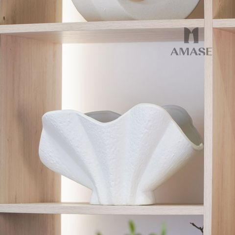 Lọ hoa gốm màu trắng độc đáo ACV08