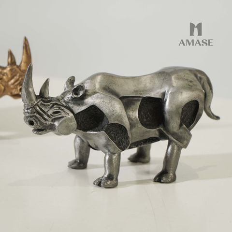 Tượng Decor Tê Giác Kim Loại