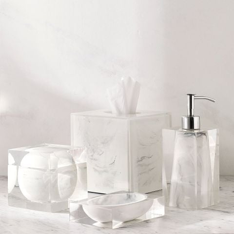 Kassatex - Ducale White Bath Accessories (Nhập Mỹ)