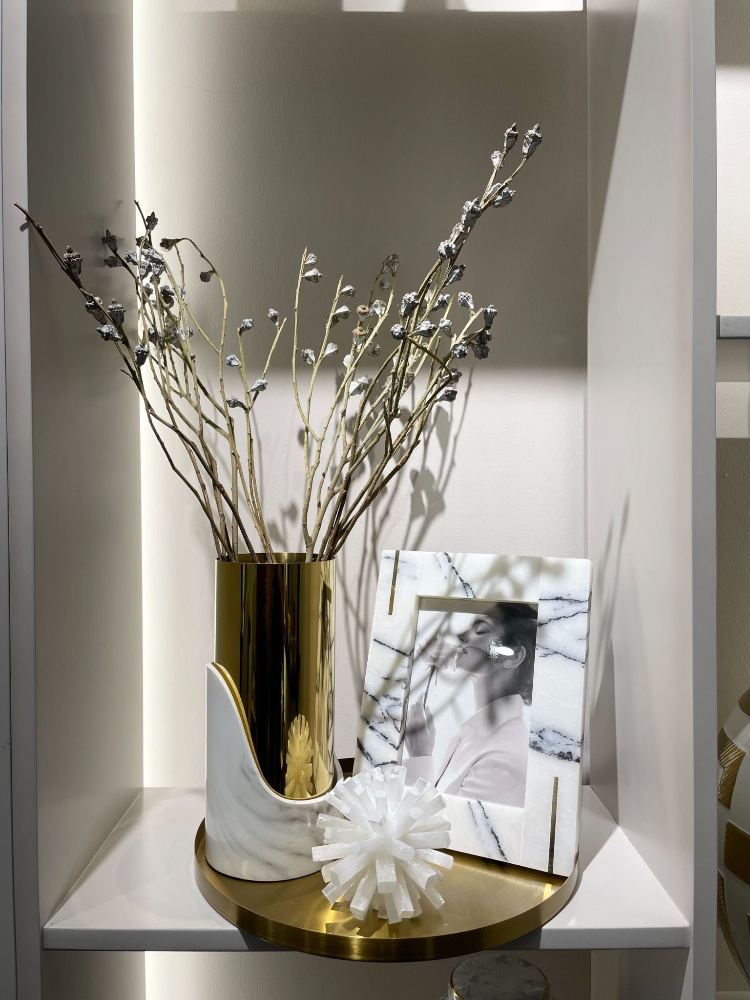 Khay thép vàng đồng cao cấp FLT1A – AMASE - Modern and Elegant Decor