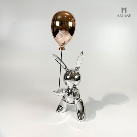 Tượng Decor Thỏ Silver Balloon Rabbit