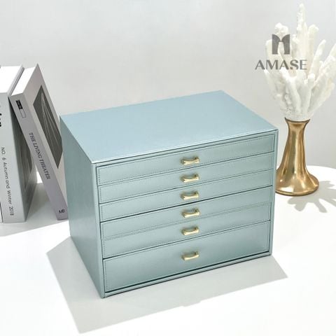 Hộp đựng trang sức lớn  - Màu xanh baby blue