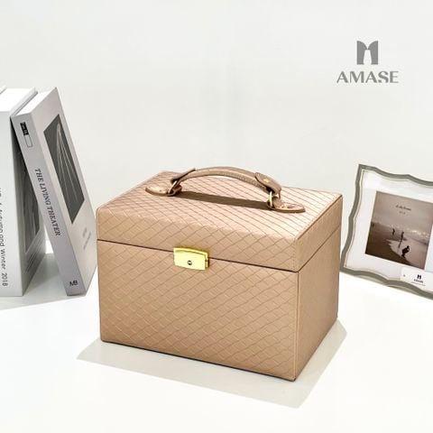 Hộp đựng trang sức có khóa  - Màu rose gold