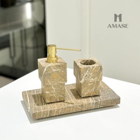 Set Nhà Tắm Đá Nâu