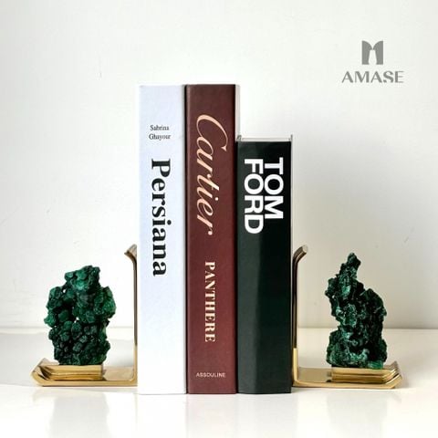 Chặn sách đá Malachite