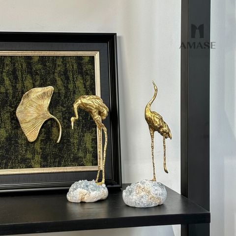 Décor Hồng Hạc Trên Đá