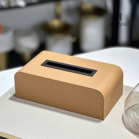 Hộp Khăn Giấy Chữ Nhật Màu Nâu