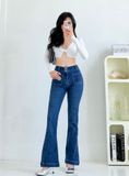  Quần jeans ống loe lưng cao túi trước lai 3 phân co giãn thoải mái chất lượng xuất khẩu HQJeans HQ106 