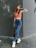  Áo croptop 3 lỗ lông mịn freesize HQJeans mẫu mới 