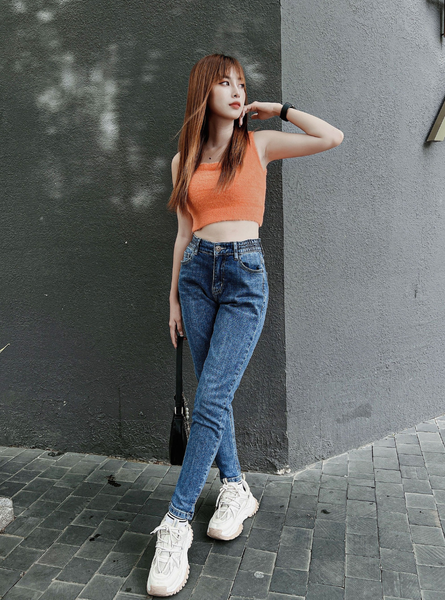  Áo croptop 3 lỗ lông mịn freesize HQJeans mẫu mới 