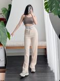  HQJeans Quần suông tăm dày mịn dáng rủ lưng bảng lớn siêu cao dài 103cm Freesize mang thoải mái HQ137 