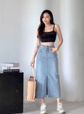  HQJeans Chân váy midi dáng dài chất lượng xuất khẩu mẫu thiết kế mới HQ153 