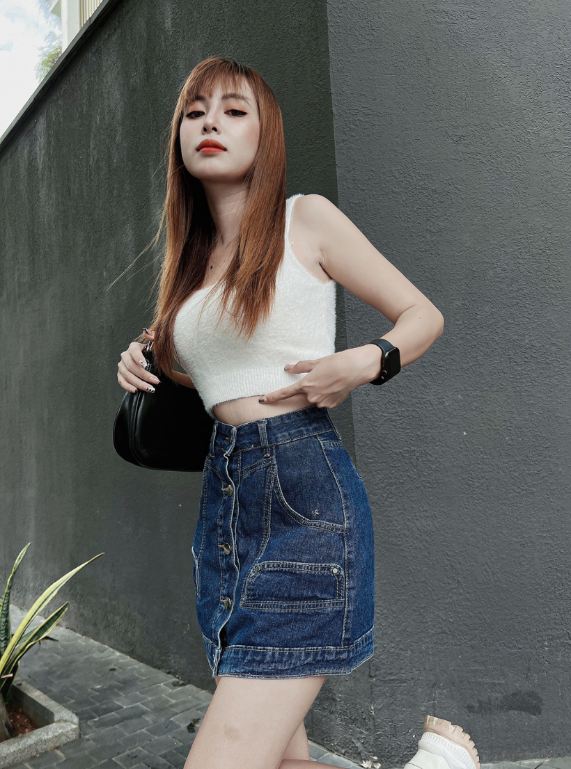  Áo croptop 3 lỗ lông mịn freesize HQJeans mẫu mới 