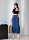  HQJeans Chân váy midi dáng dài chất lượng xuất khẩu mẫu thiết kế mới HQ153 