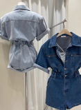  Jumsuit jeans nữ quần short cao cấp HQJeans mẫu mới nhất HQ77 