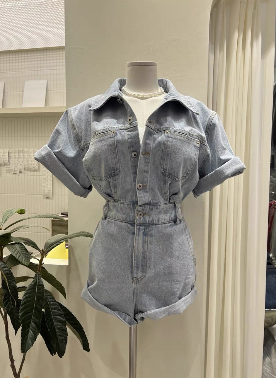  Jumsuit jeans nữ quần short cao cấp HQJeans mẫu mới nhất HQ77 