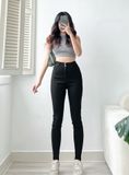  HQJeans Quần legging đen chất kaki siêu co giãn lưng siêu cao ôm dáng đơn giãn dễ mang HQ142 