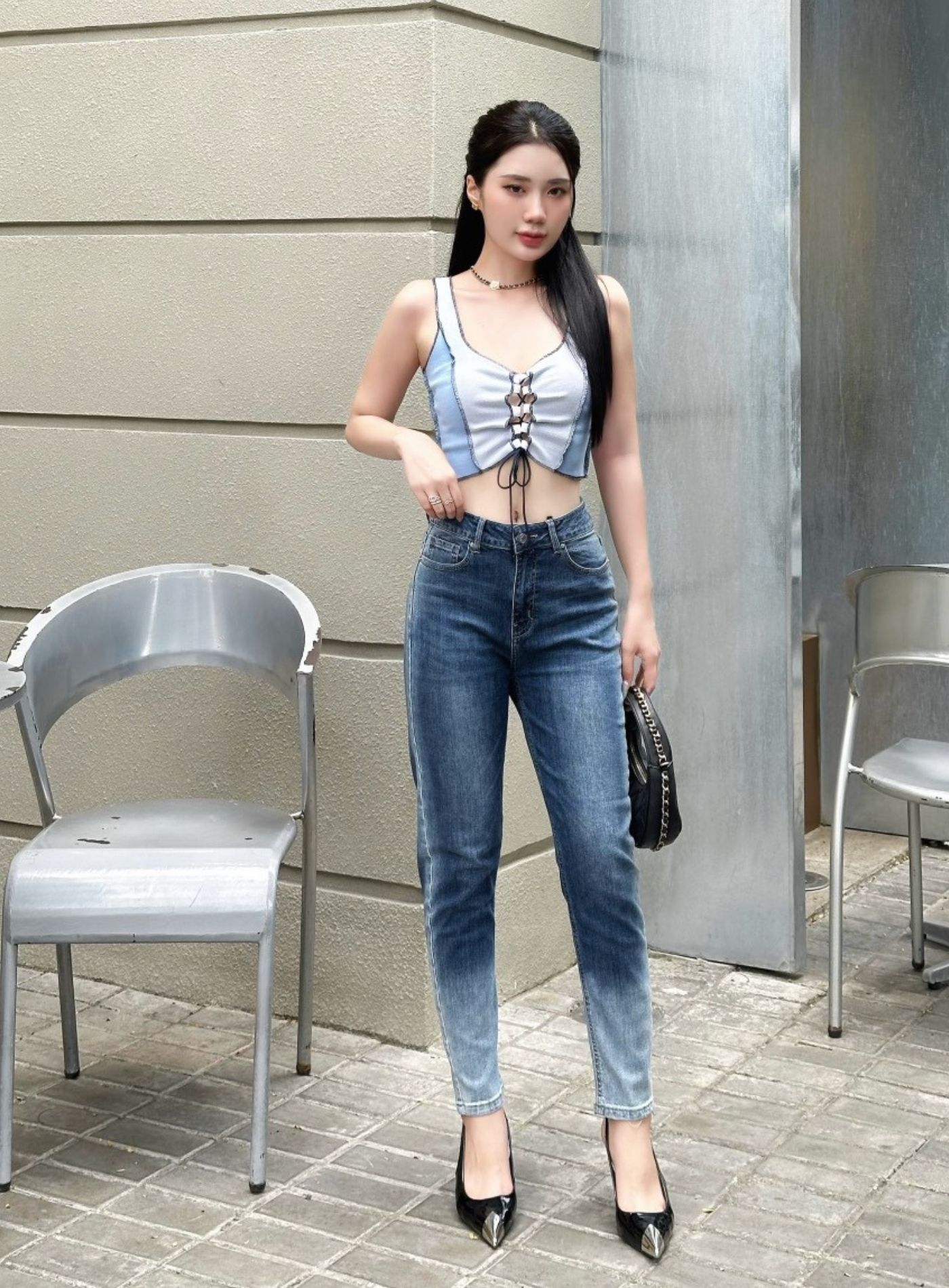  HQJeans Quần jeans nữ boyfriend baggy mẫu thiết kế mới chất lượng xuất khẩu HQ143 