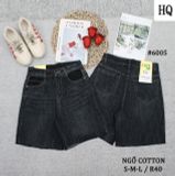 HQJeans Quần ngố cotton không giãn dáng A lưng cao ống rộng mang thoải mái nhiều mẫu 