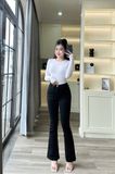  HQJeans Quần ống loe đai lệch túi trước mẫu thiết kế mới HQ187 