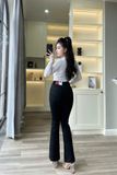 HQJeans Quần ống loe đai lệch túi trước mẫu thiết kế mới HQ187 