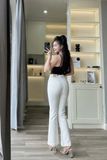  HQJeans Quần ống loe đai lệch túi trước mẫu thiết kế mới HQ187 