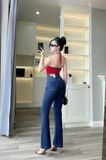  HQJeans Quần ống loe chất lượng VNXK vải dày mịn co giãn thoải mái dài 100cm mẫu mới HQ192 