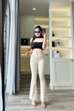  HQJeans Quần ống loe chất lượng VNXK vải dày mịn co giãn thoải mái dài 100cm mẫu mới HQ192 