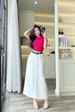 HQJeans Chân váy dài jeans màu cotton siêu tôn dáng mẫu thiết kế mới HQ176 