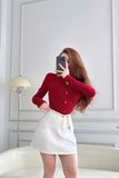  HQJeans Chân váy jeans đen trắng VNXK bên trong có short jeans mềm co giãn thoải mái mẫu mới HQ230 