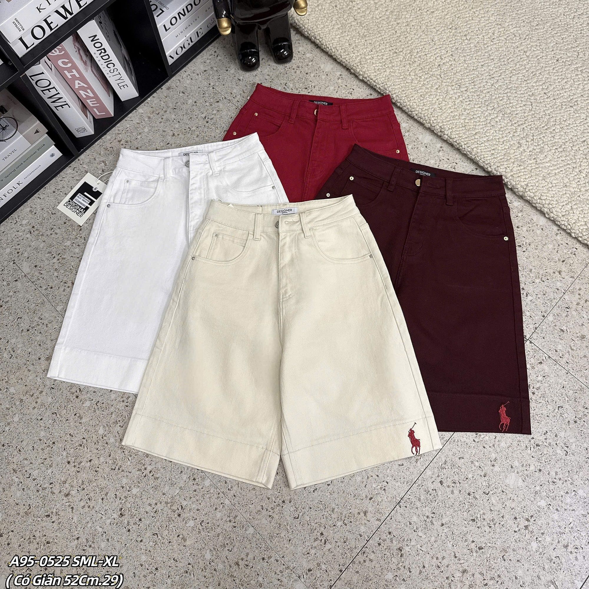  HQJeans® Quần Ngố Jeans lỡ ống suông rộng lưng cao vải co giãn chất lượng VNXK mẫu mới nhất HQ199 