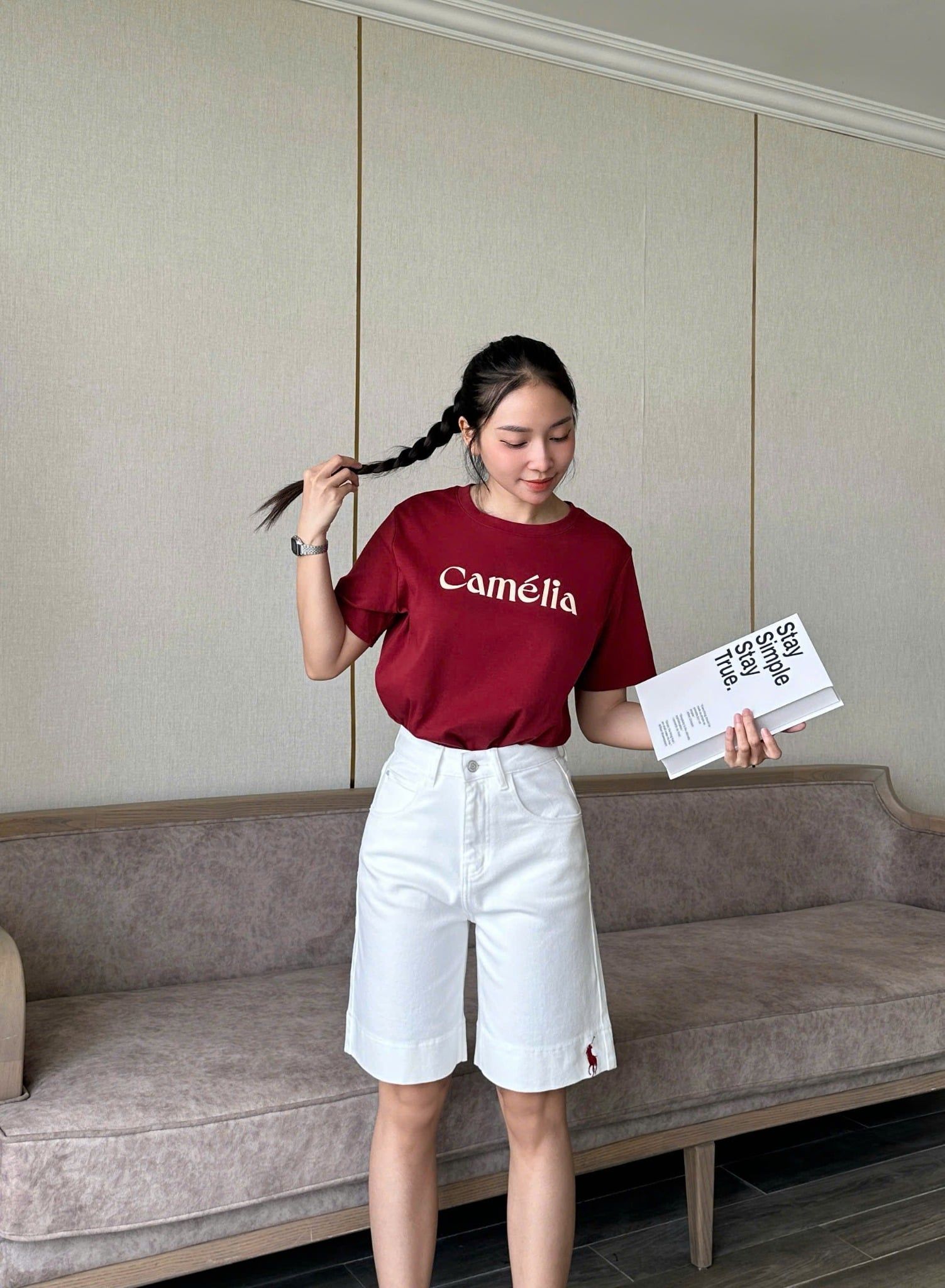  HQJeans® Quần Ngố Jeans lỡ ống suông rộng lưng cao vải co giãn chất lượng VNXK mẫu mới nhất HQ199 