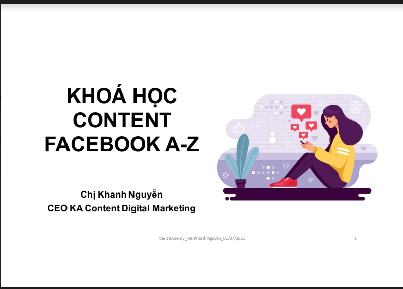  [KHÓA HỌC] CONTENT FACEBOOK A-Z 