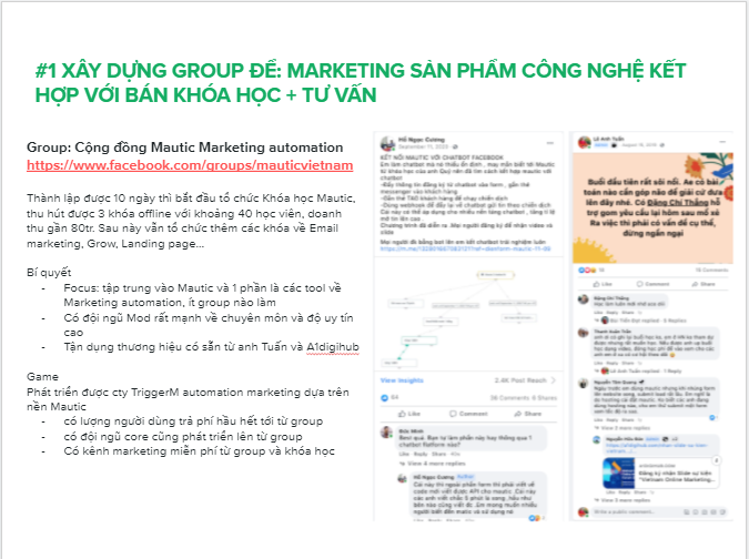  KHÓA HỌC: XÂY DỰNG GROUPS KINH DOANH 