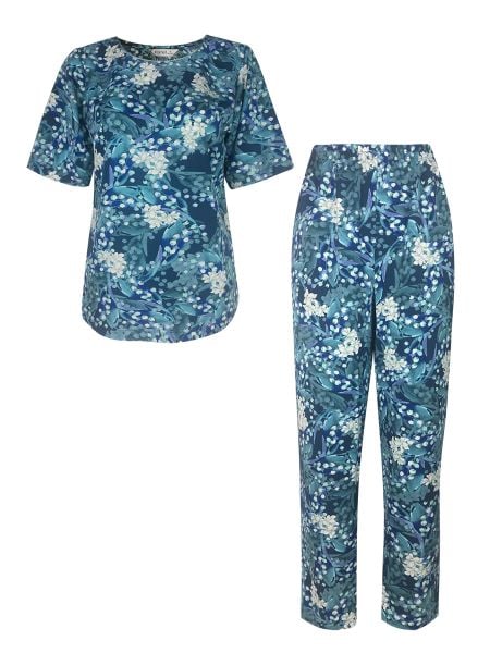  Bộ đồ mặc nhà họa tiết xanh 0470/4.206 