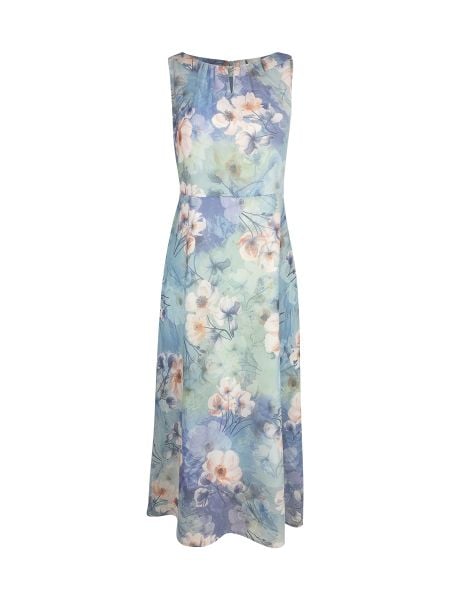  Đầm sát nách họa tiết cổ xếp li 1622/4.157 