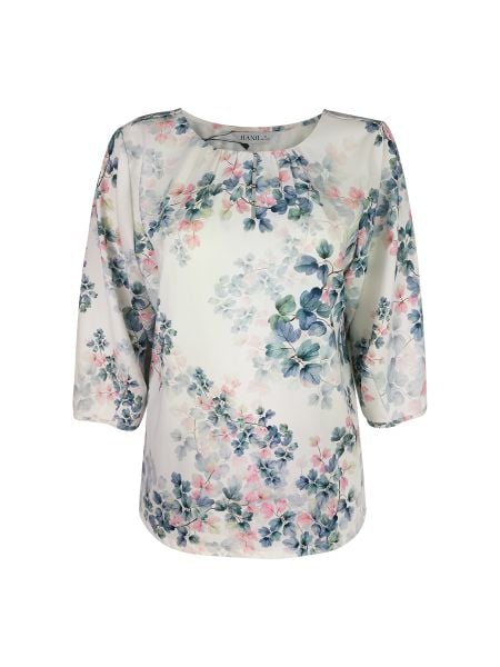  Áo cổ tròn kết hạt, tay lửng 