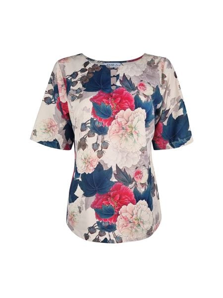  Áo Hạnh cổ tròn cách điệu, kết hạt, tay ngắn 2468/3.168 