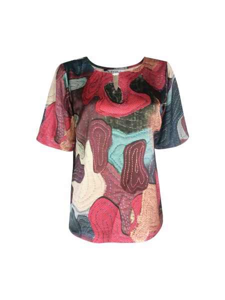  Áo cổ tròn cách điệu, kết hạt, tay lửng 2472/3.389 