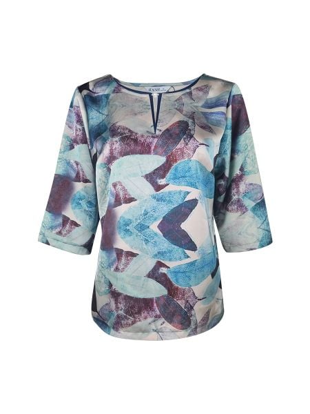  Áo Hạnh cổ tròn cách điệu, kết hạt, tay lửng 