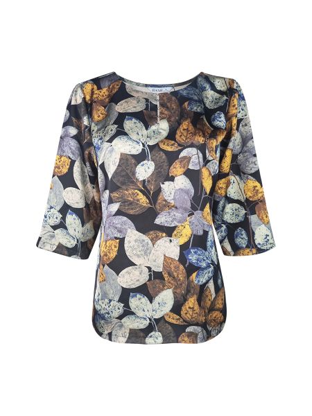  Hạnh Áo cổ tròn cách điệu, kết hạt, tay lửng 