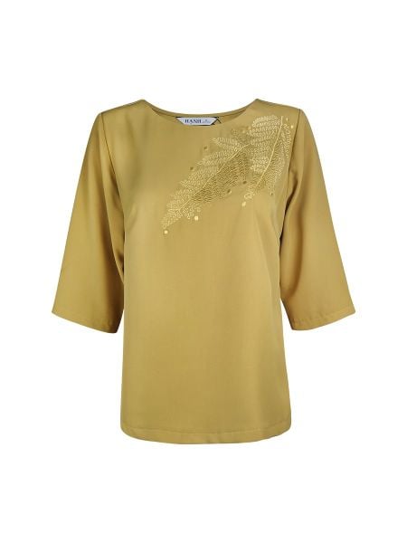  Áo cổ tròn thêu họa tiết , tay lửng 2491/3.636 