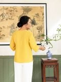  Hạnh - Áo cổ tròn thêu hoa 3D tinh tế , tay lửng 2491/4.476 