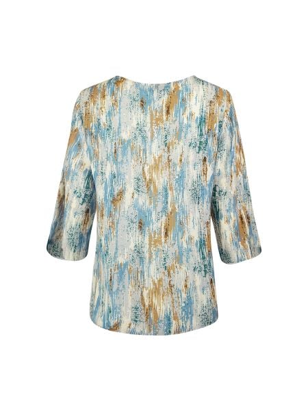  Hạnh Áo cổ xẻ V viền kết hạt, tay lửng 25412/5.269 