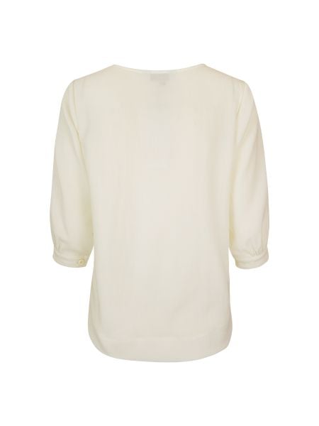  Hạnh Áo cổ tròn thêu họa tiết thêu lá hòa quyện hoa , tay lửng bo 3413/5.173 