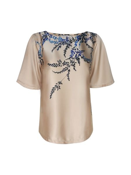  Áo cổ tròn in họa tiết, tay ngắn 3417/3.262 