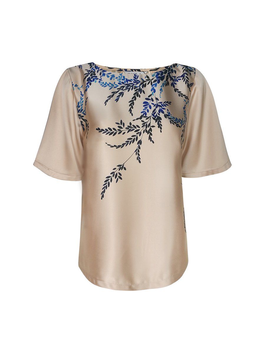  Áo cổ tròn in họa tiết, tay ngắn 3417/3.262 