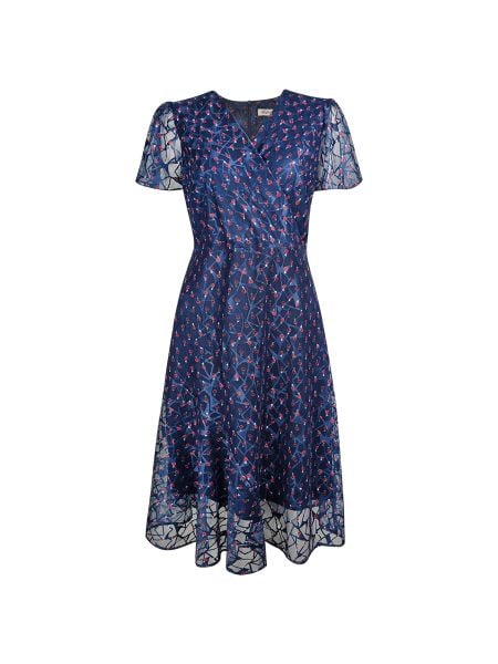  Đầm ren 3D hoa, cổ tim đắp sang trọng, nữ tính 3627/3.536 